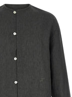 Gray Linen Blouse
