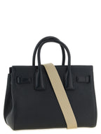 Black Goat Leather Sac De Jour Handbag