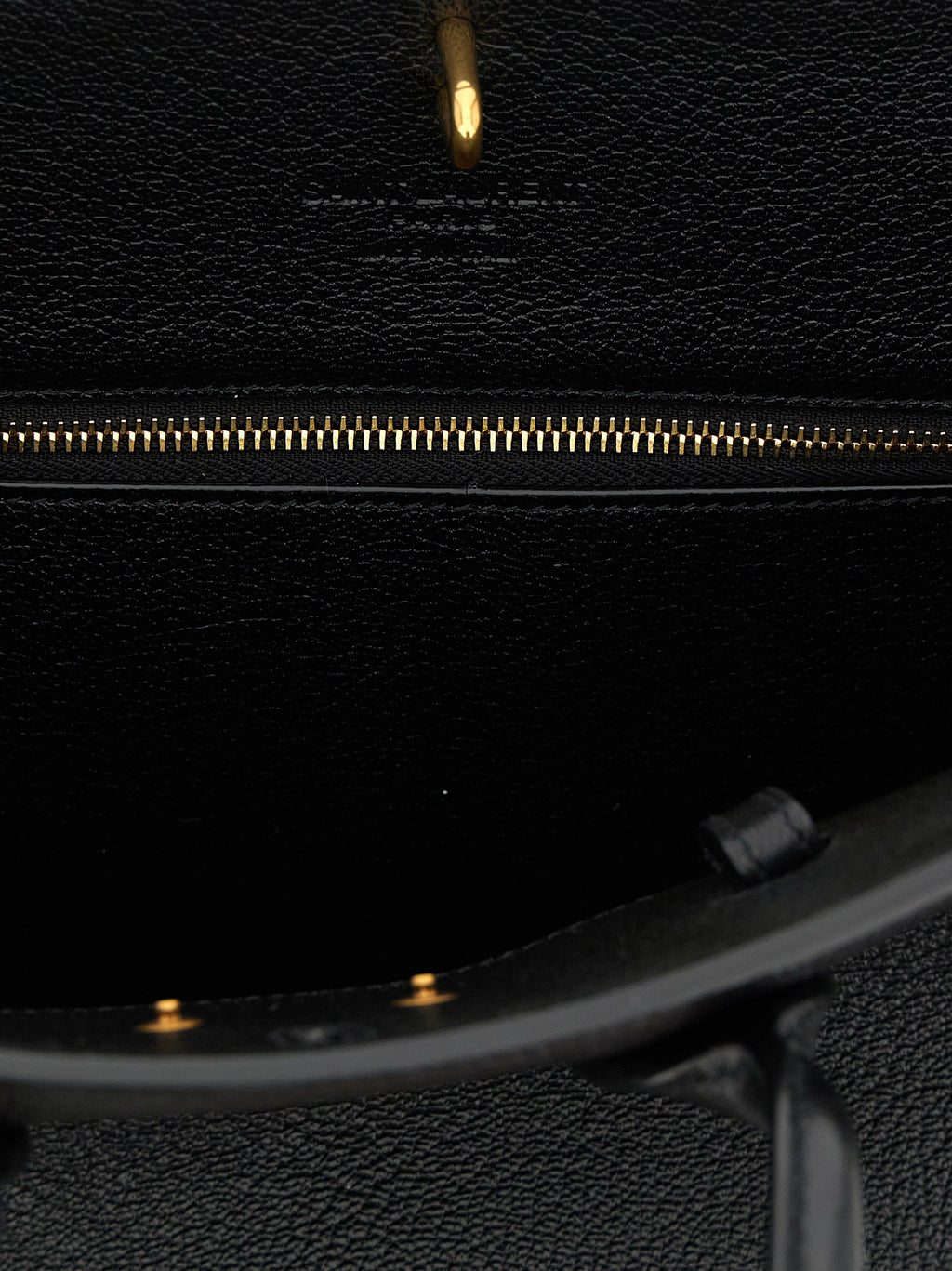 Black Goat Leather Sac De Jour Handbag