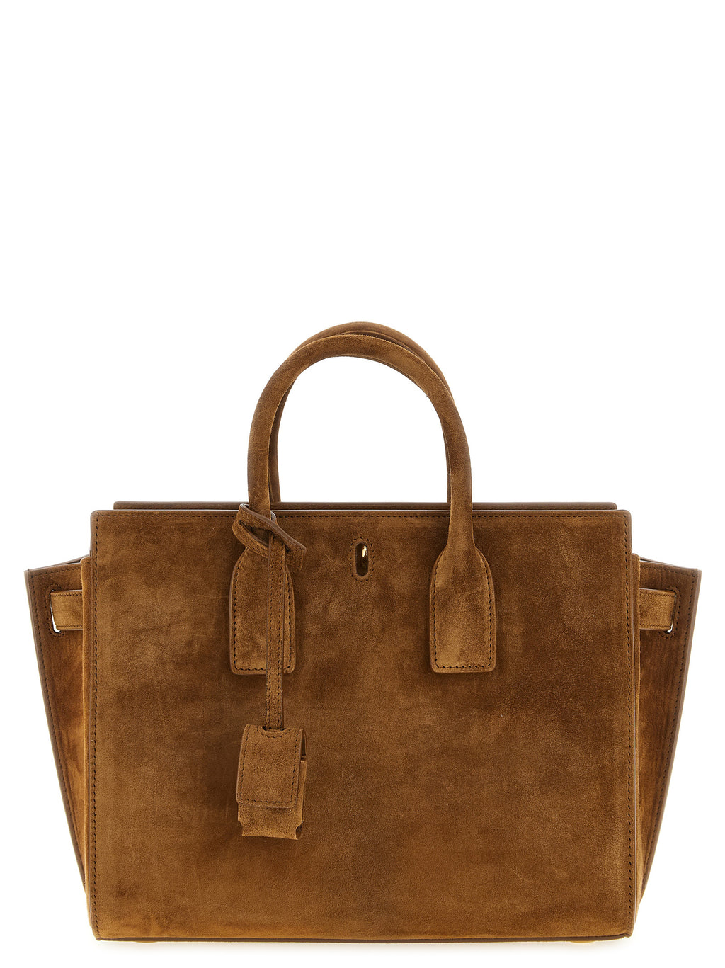 Small Brown Calfskin Sac De Jour Handbag