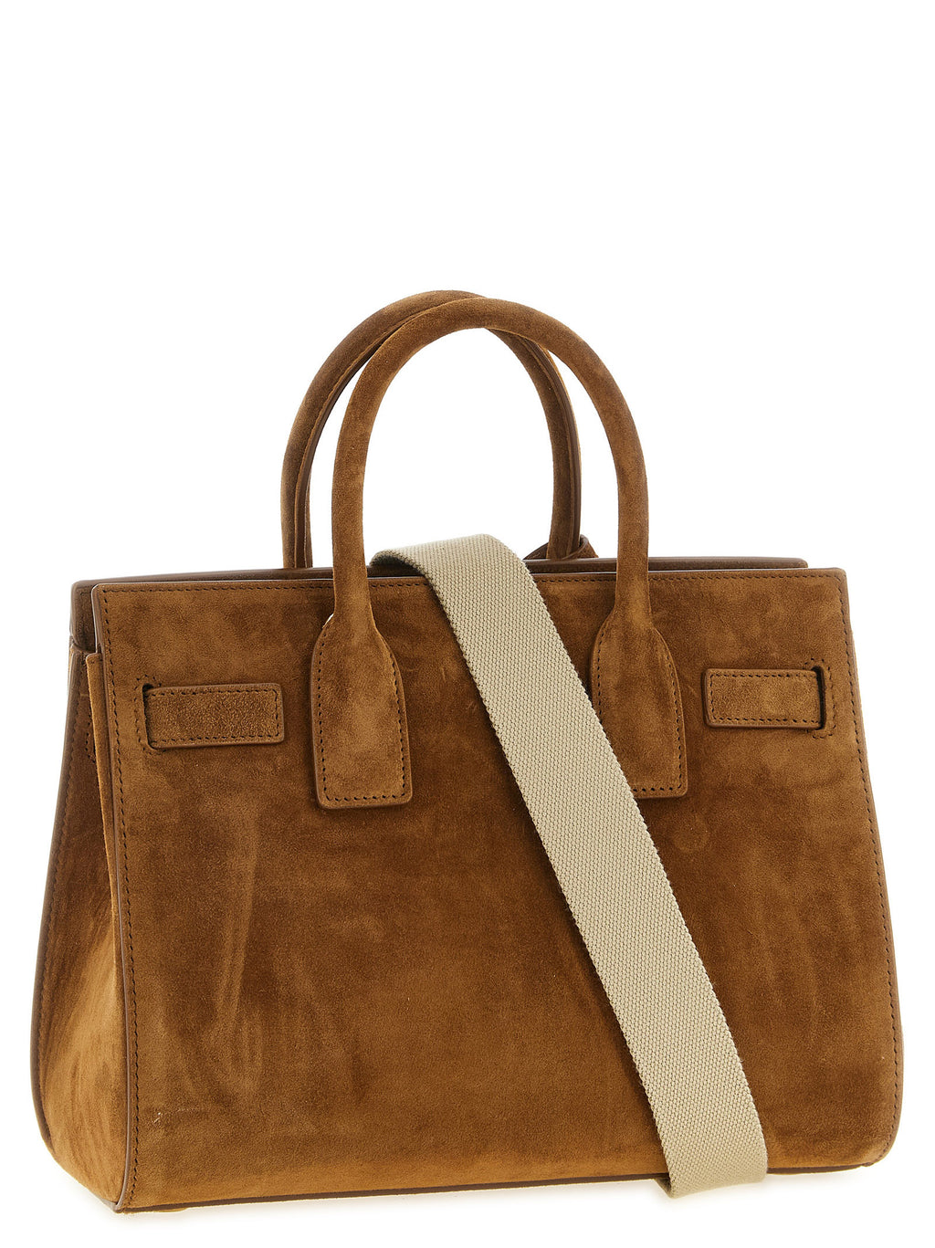 Small Brown Calfskin Sac De Jour Handbag