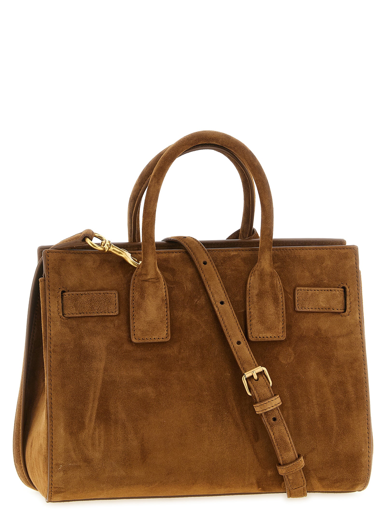 Small Brown Calfskin Sac De Jour Handbag