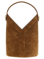 Brown Calfskin Y Long Shoulder Bag