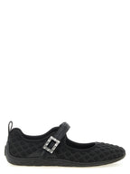 Black Diamond-Print Polyamide Viv Low Ballet Flats