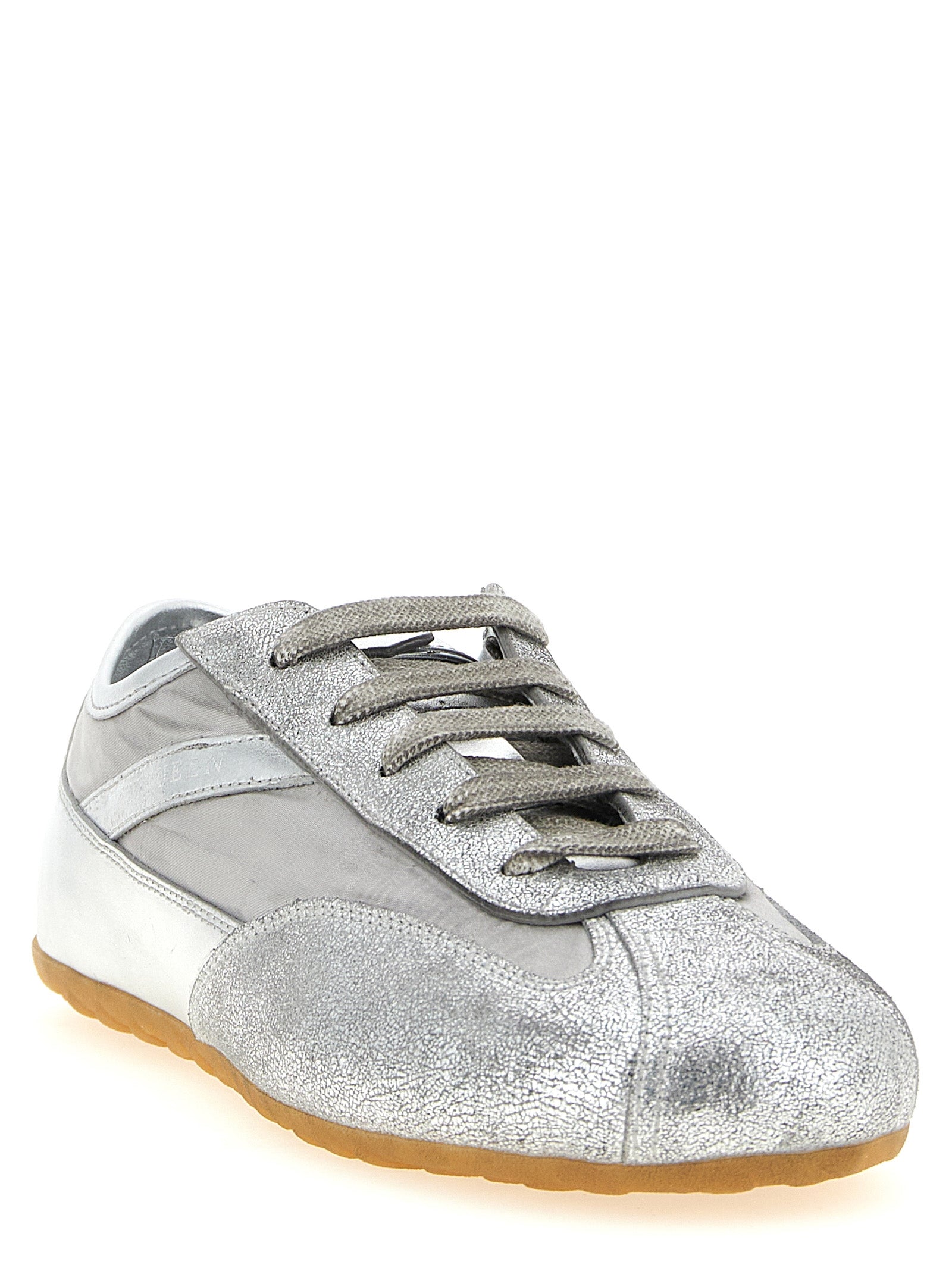 Silver Leather Boxe Basse Sneakers