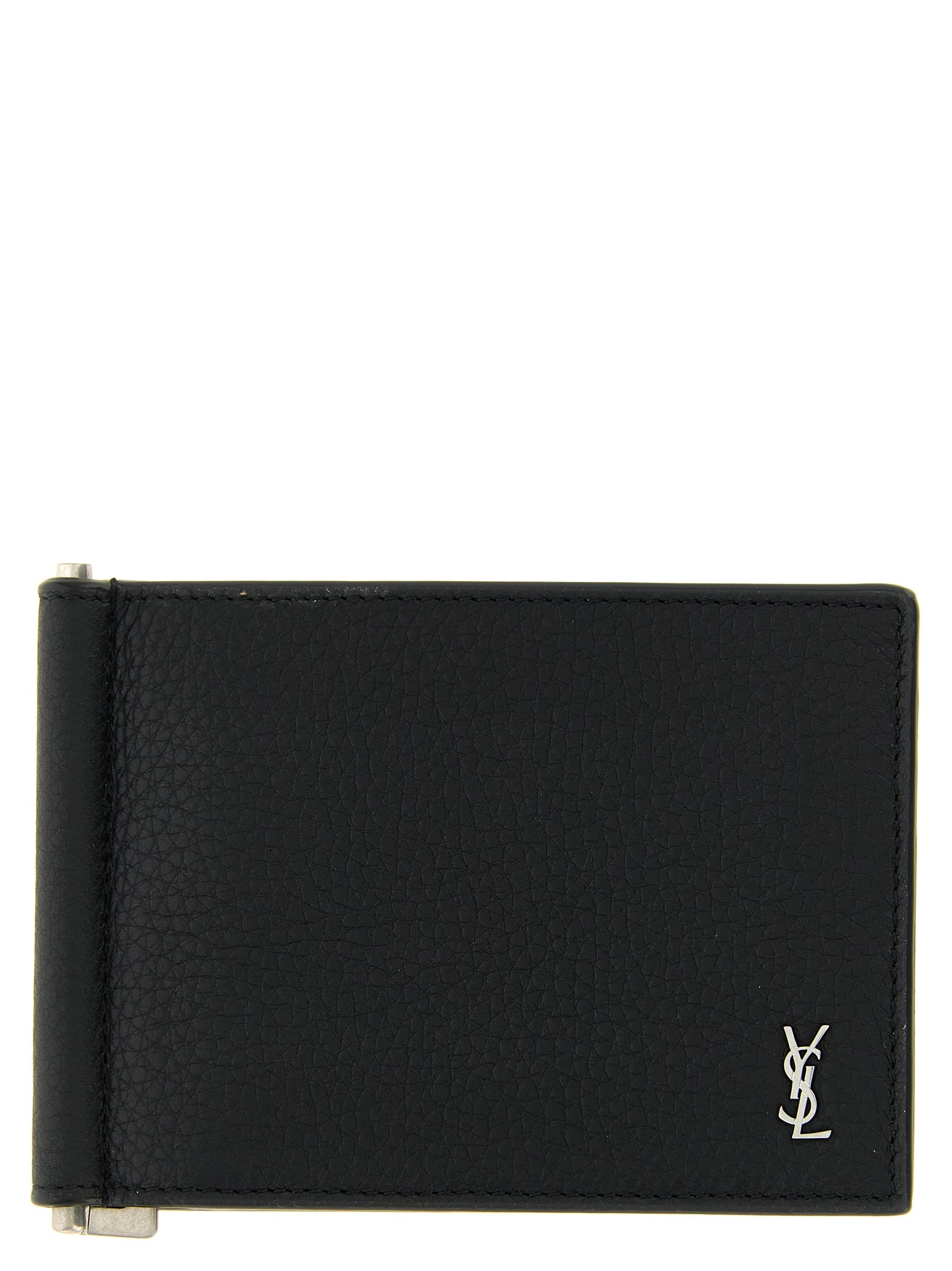 Black Hammered Calfskin Card Holder
