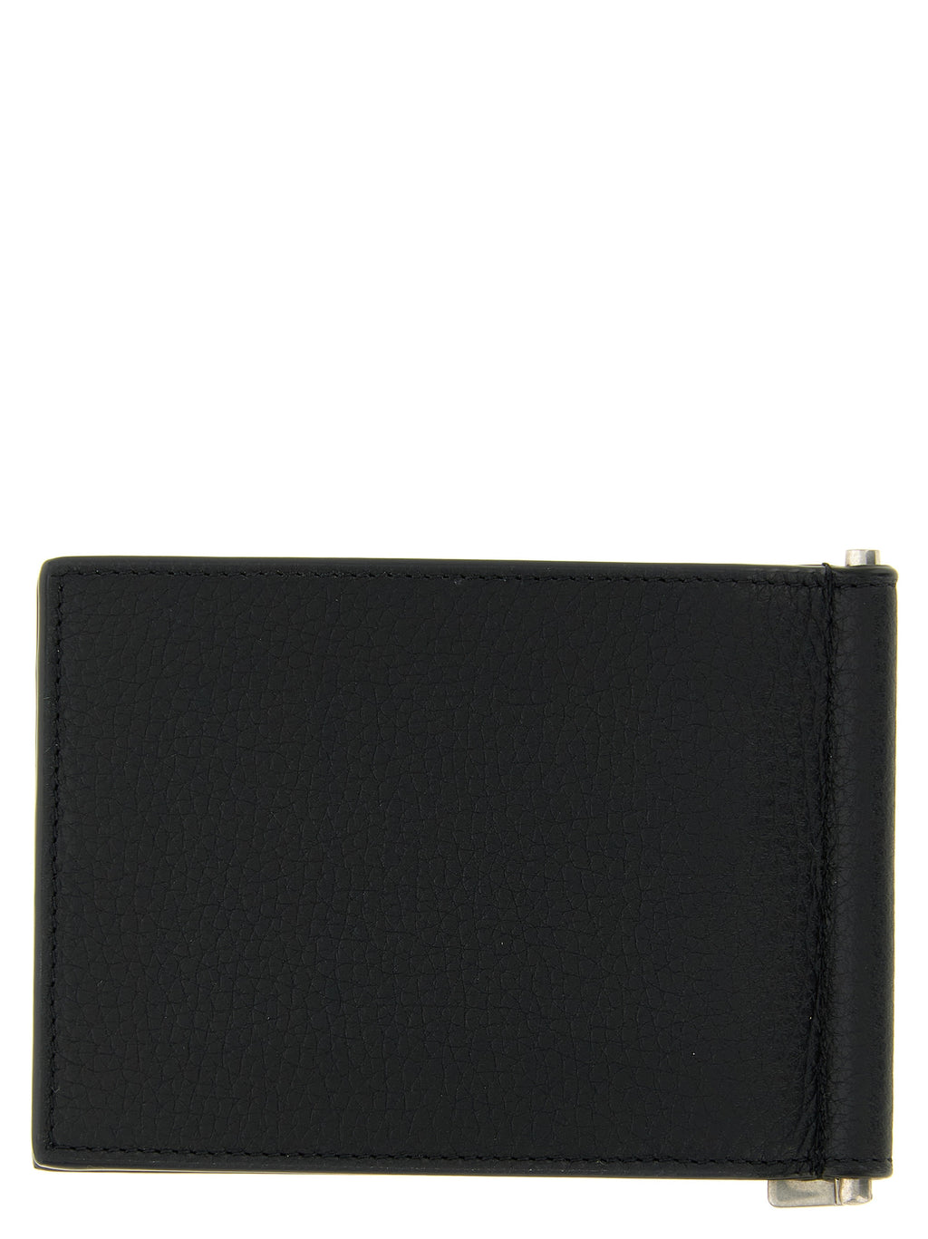 Black Hammered Calfskin Card Holder