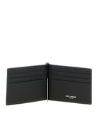 Black Hammered Calfskin Card Holder