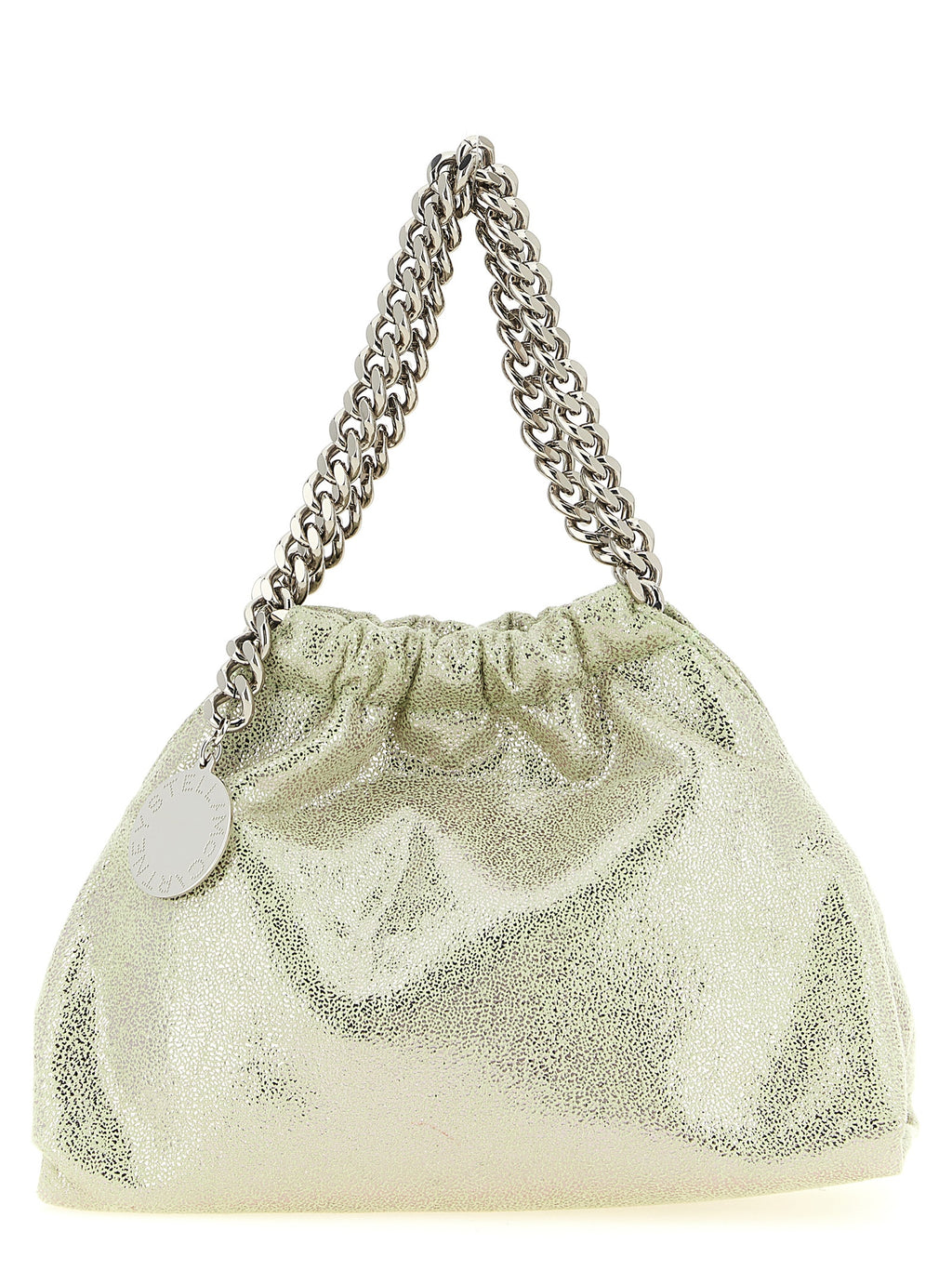 Falabella Mini Drawstring Handbag in Shiny Dotted Polyester