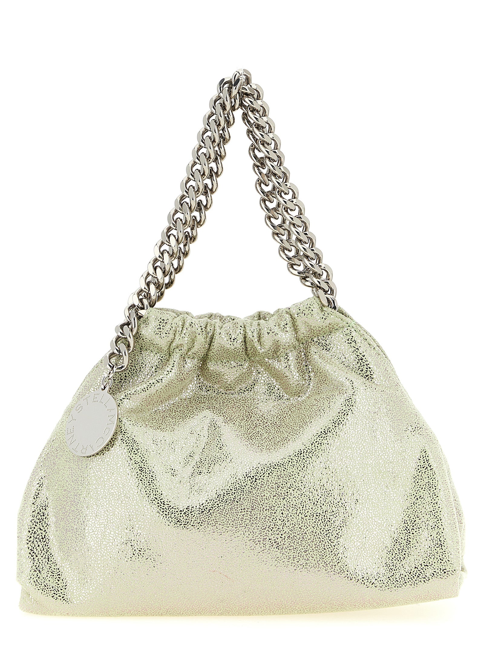 Falabella Mini Drawstring Handbag in Shiny Dotted Polyester