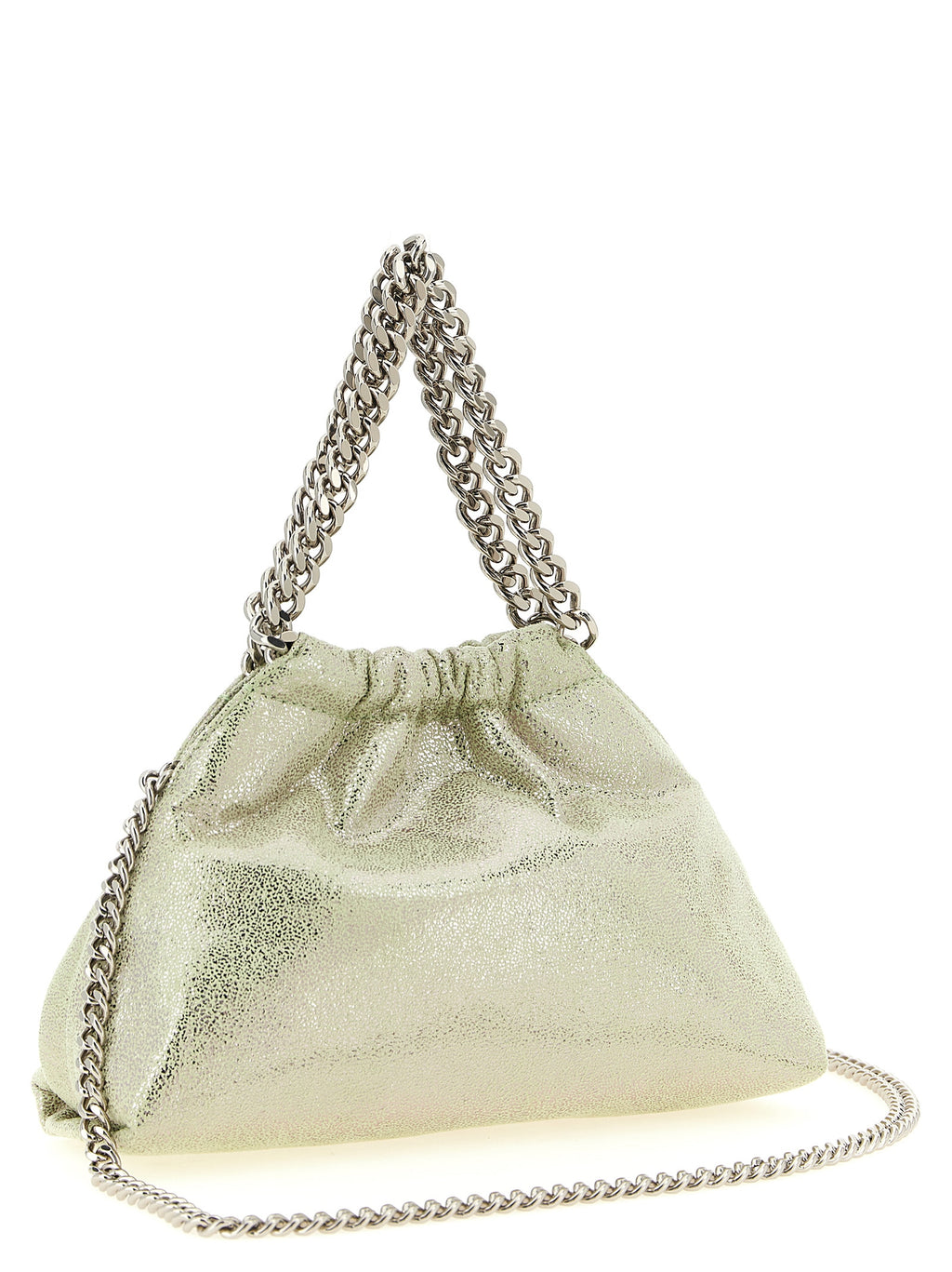 Falabella Mini Drawstring Handbag in Shiny Dotted Polyester