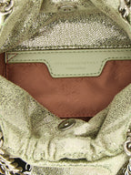 Falabella Mini Drawstring Handbag in Shiny Dotted Polyester