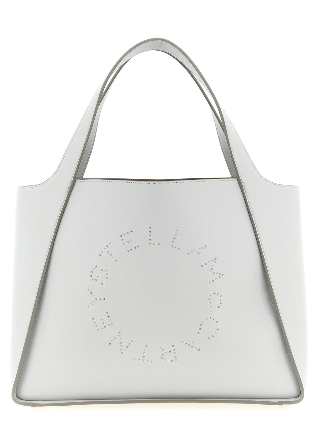 Gray Polyamide Logo Tote Bag