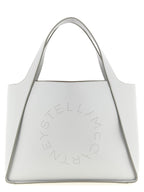 Gray Polyamide Logo Tote Bag