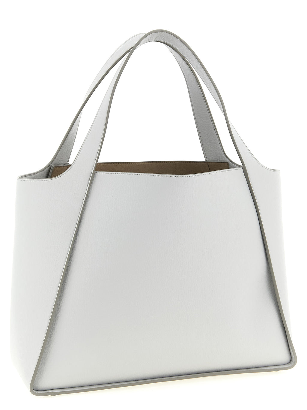 Gray Polyamide Logo Tote Bag