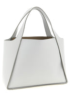 Gray Polyamide Logo Tote Bag
