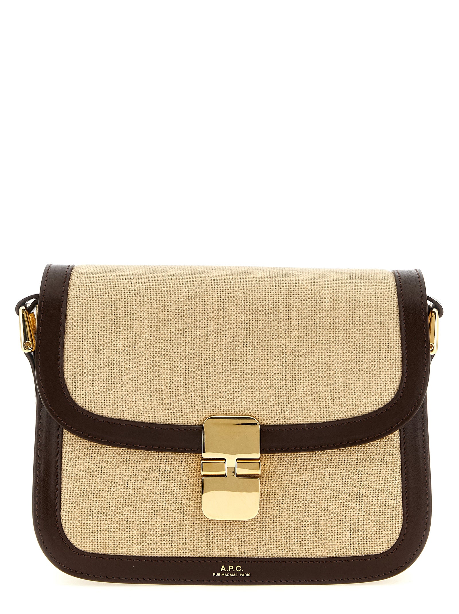 Beige Cotton Grace Crossbody Bag