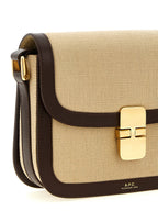 Beige Cotton Grace Crossbody Bag