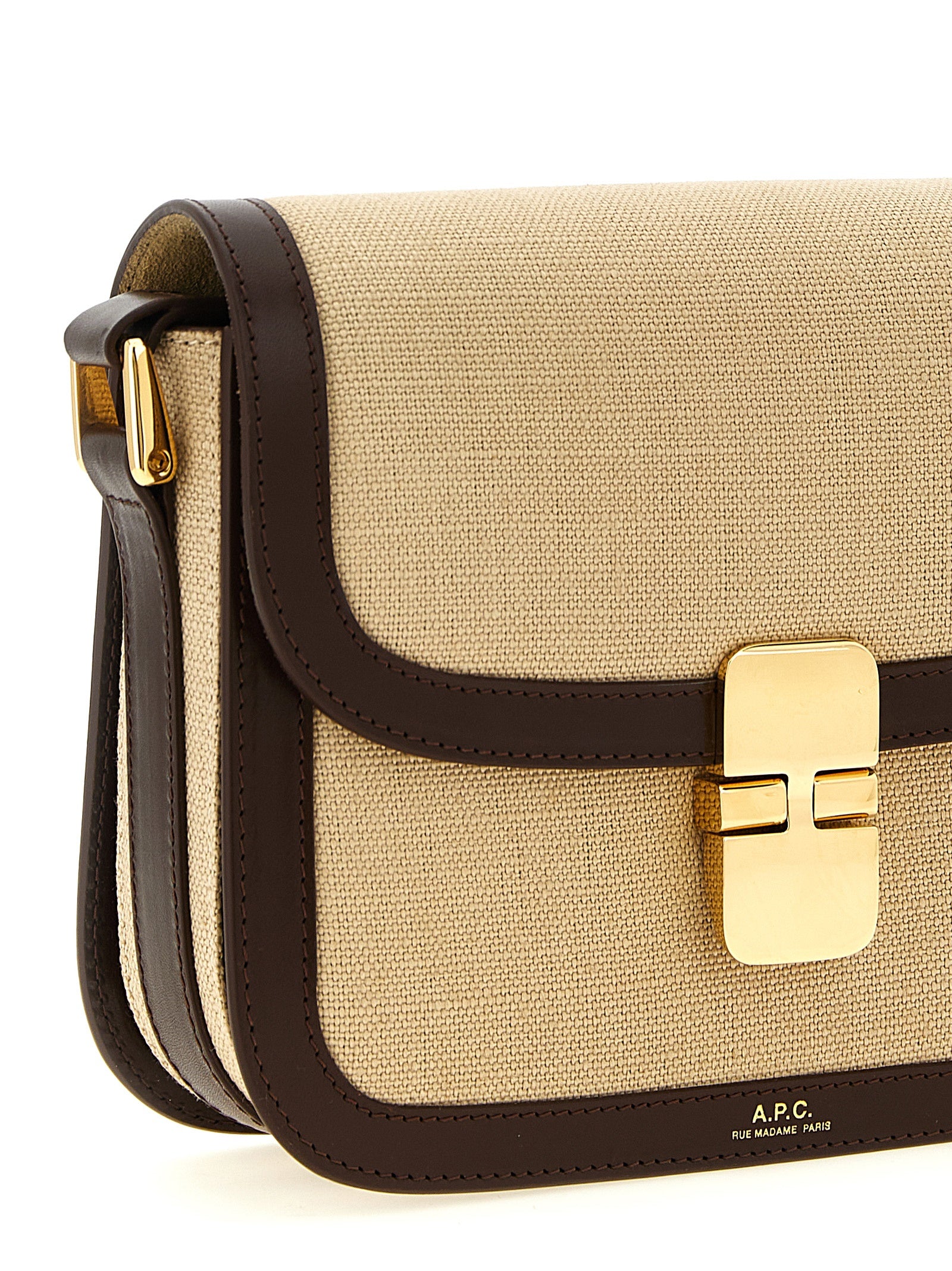 Beige Cotton Grace Crossbody Bag