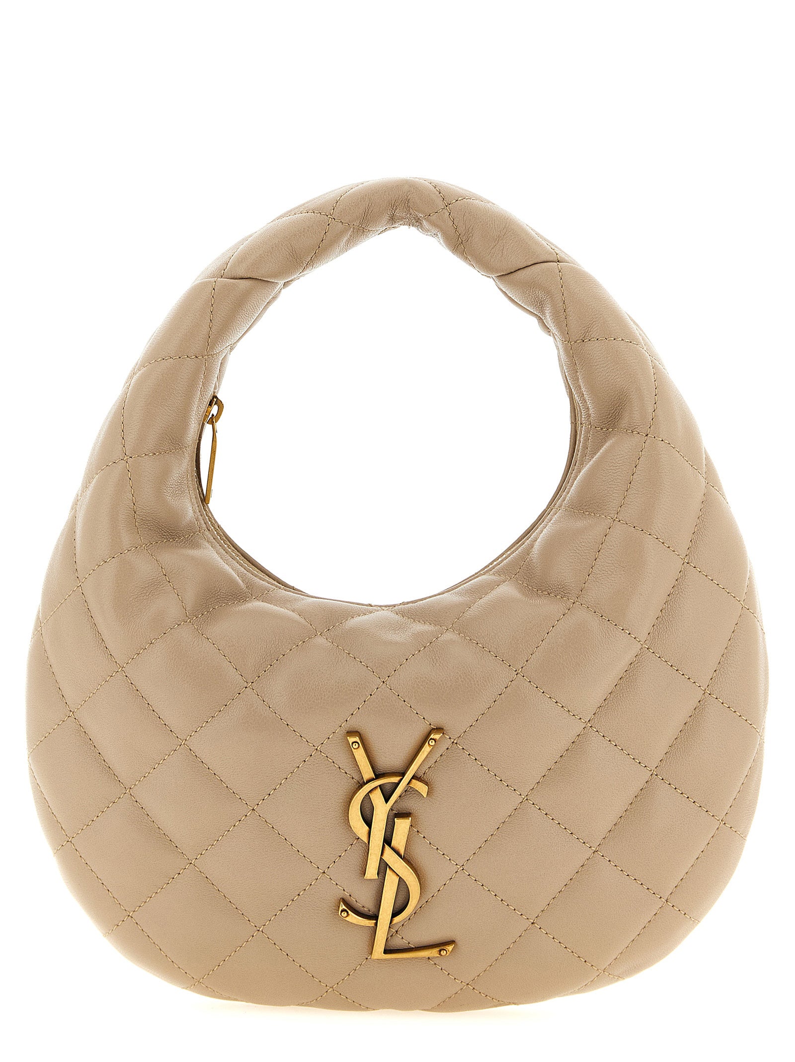 Beige Lamb Leather Icarino Handbag