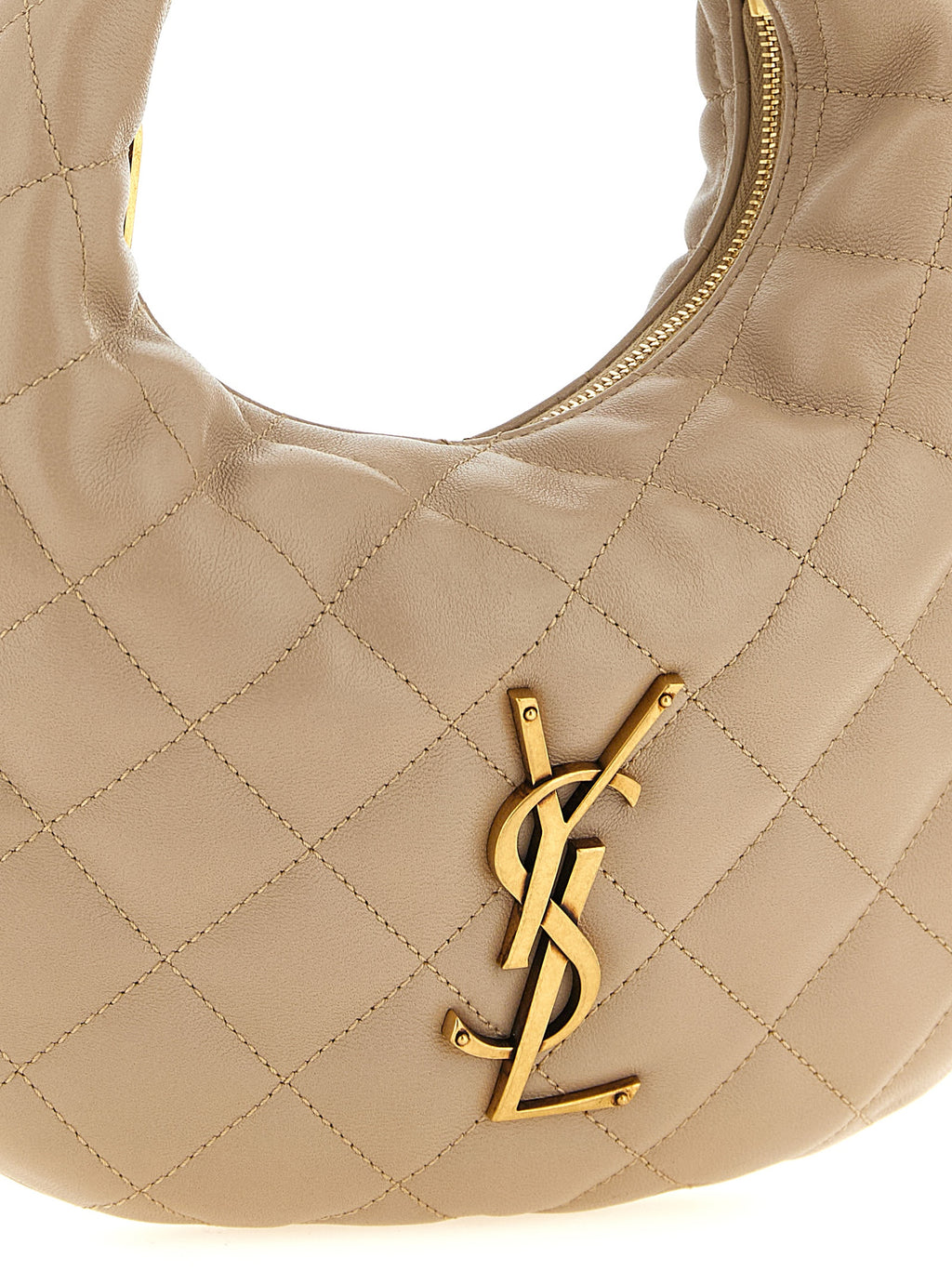 Beige Lamb Leather Icarino Handbag