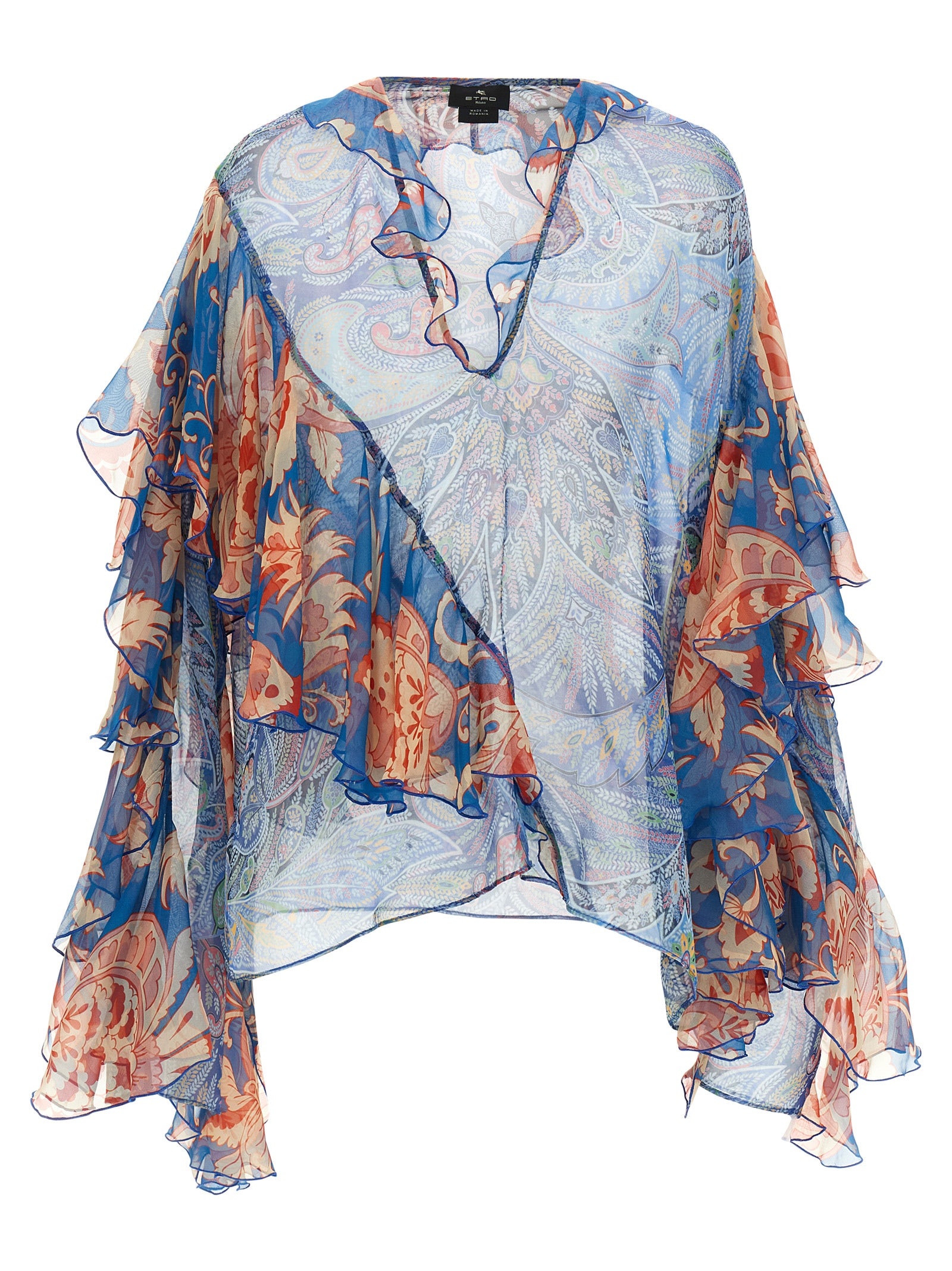 Light Blue Silk Blouse