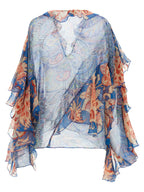 Light Blue Silk Blouse