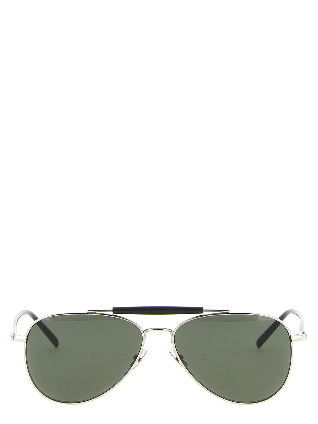 Silver Acetate Aviator Sunglasses
