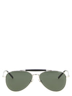 Silver Acetate Aviator Sunglasses