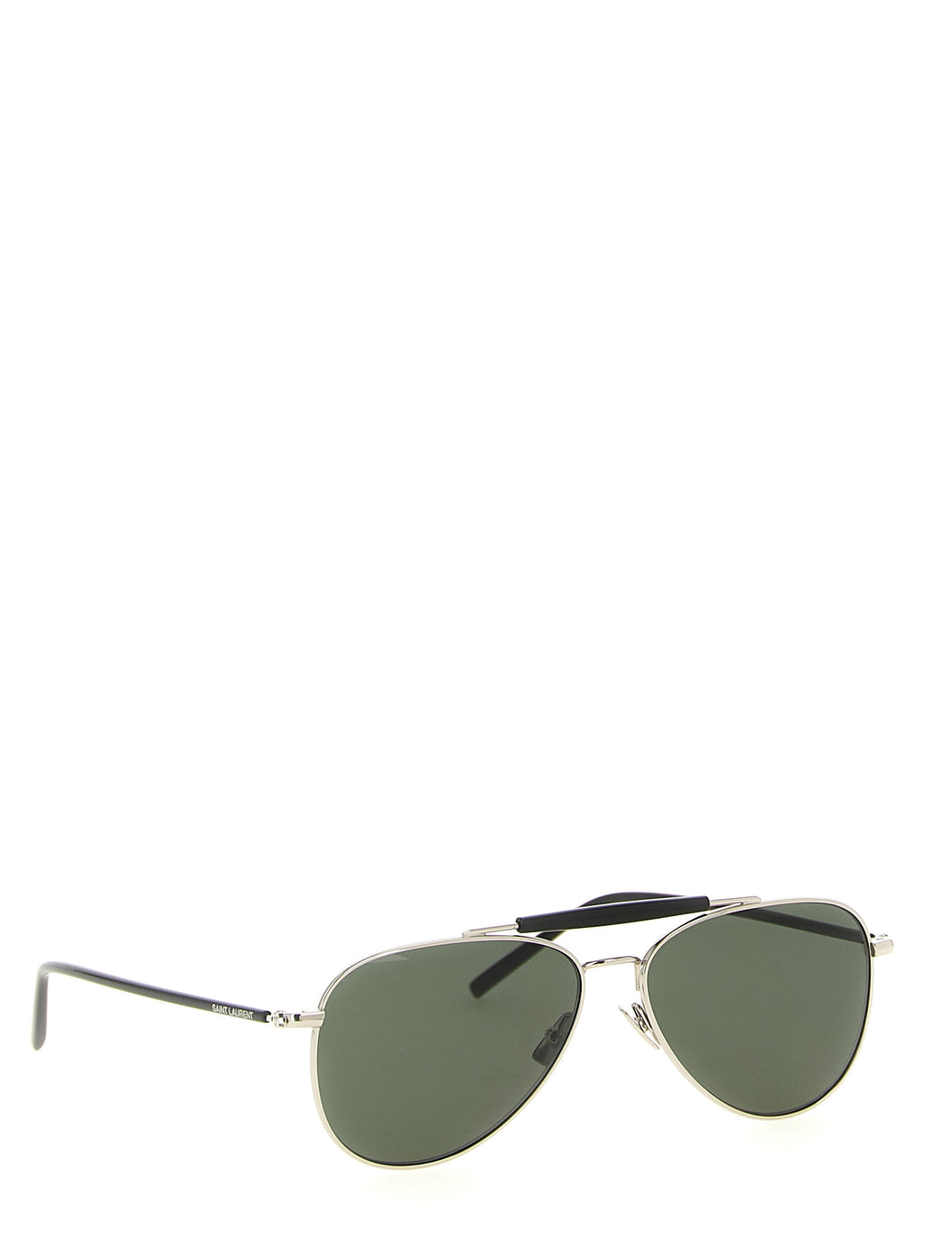 Silver Acetate Aviator Sunglasses
