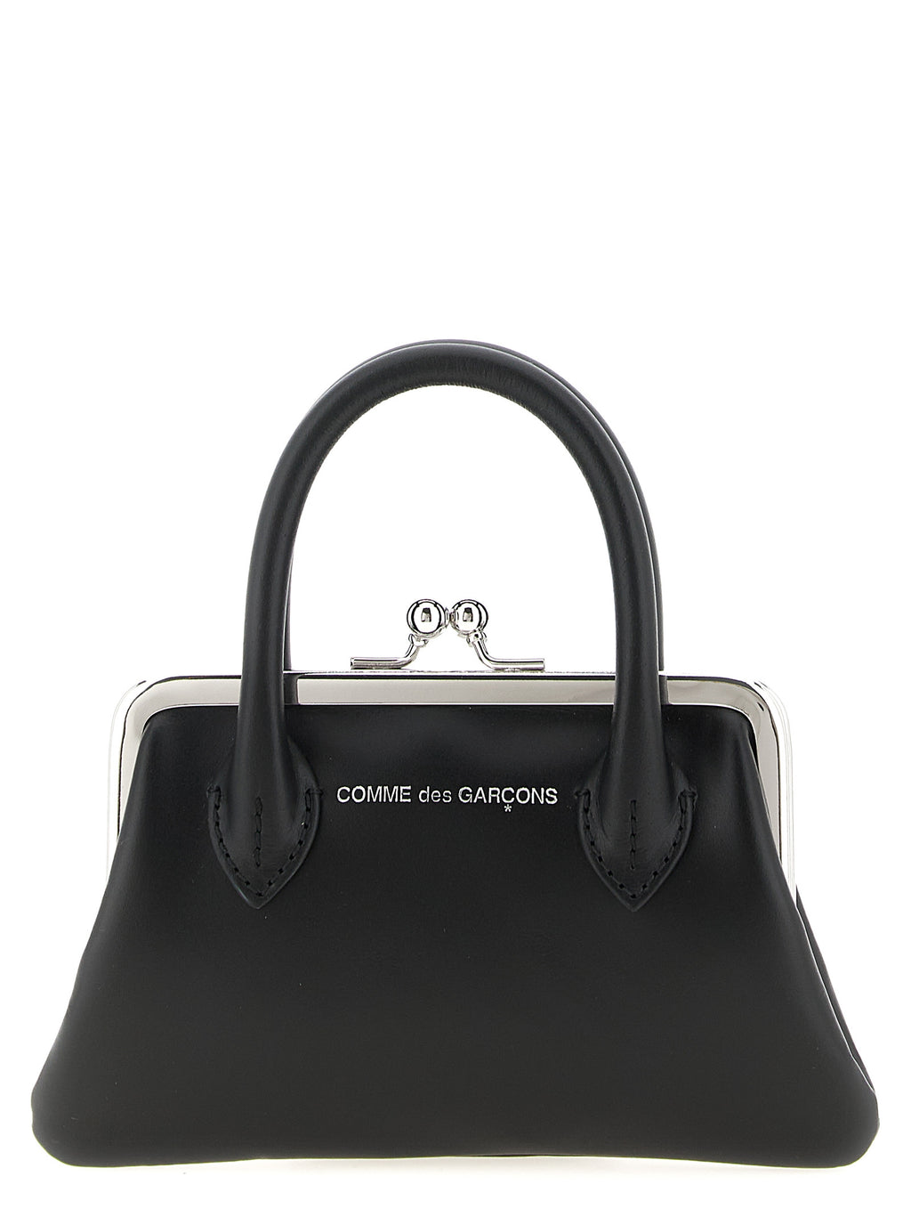Black Cowhide Claps Handle Cardholder