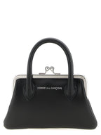 Black Cowhide Claps Handle Cardholder