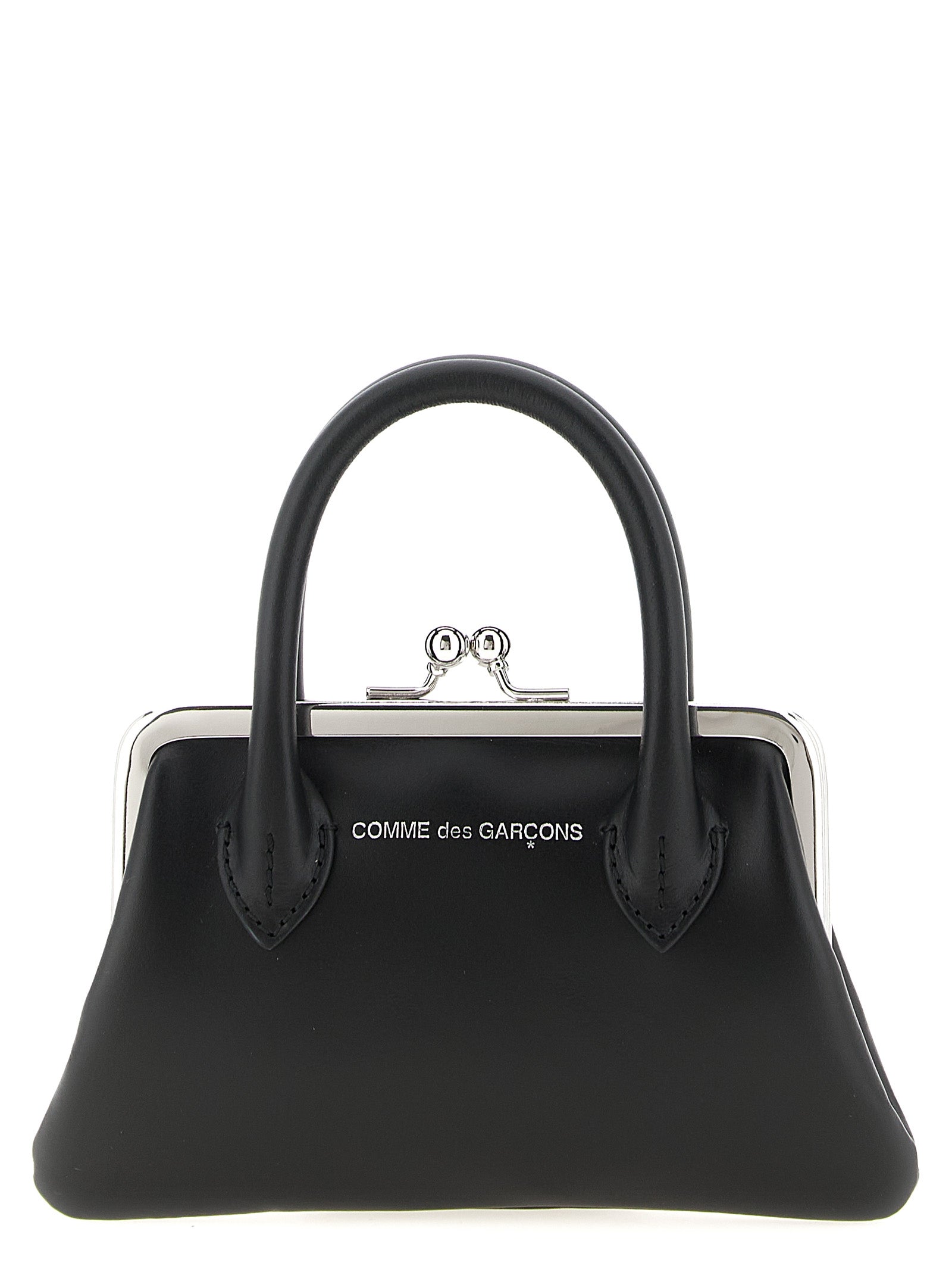 Black Cowhide Claps Handle Cardholder