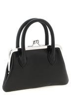 Black Cowhide Claps Handle Cardholder
