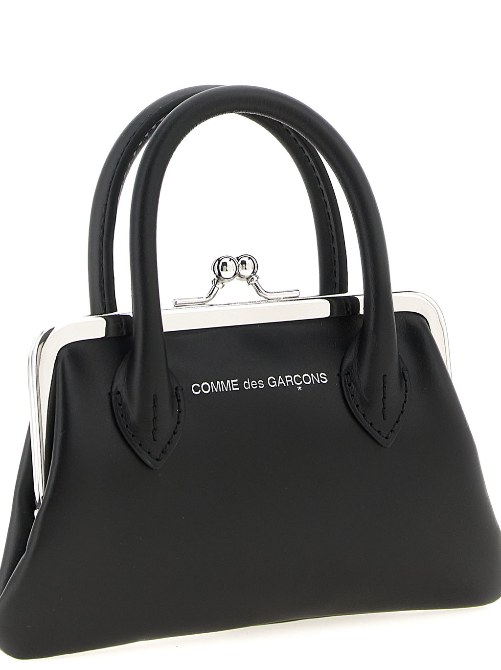 Black Cowhide Claps Handle Cardholder
