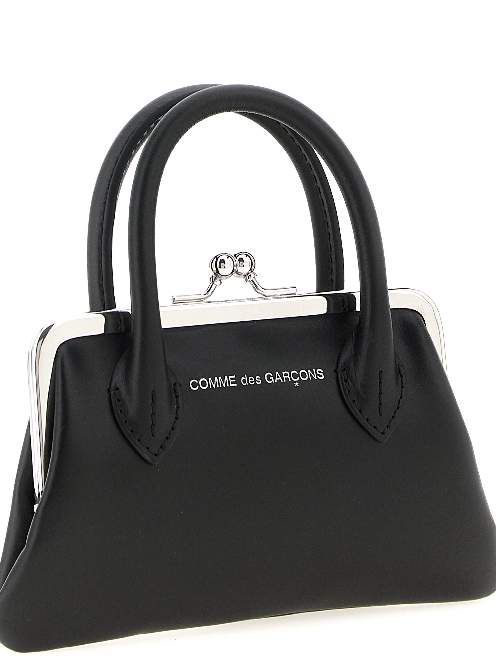 Black Cowhide Claps Handle Cardholder