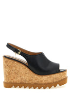 Sneak-Elyse Organic Polyurethane Slingback Wedge Sandals