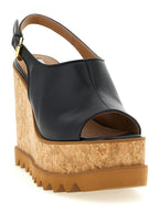 Sneak-Elyse Organic Polyurethane Slingback Wedge Sandals