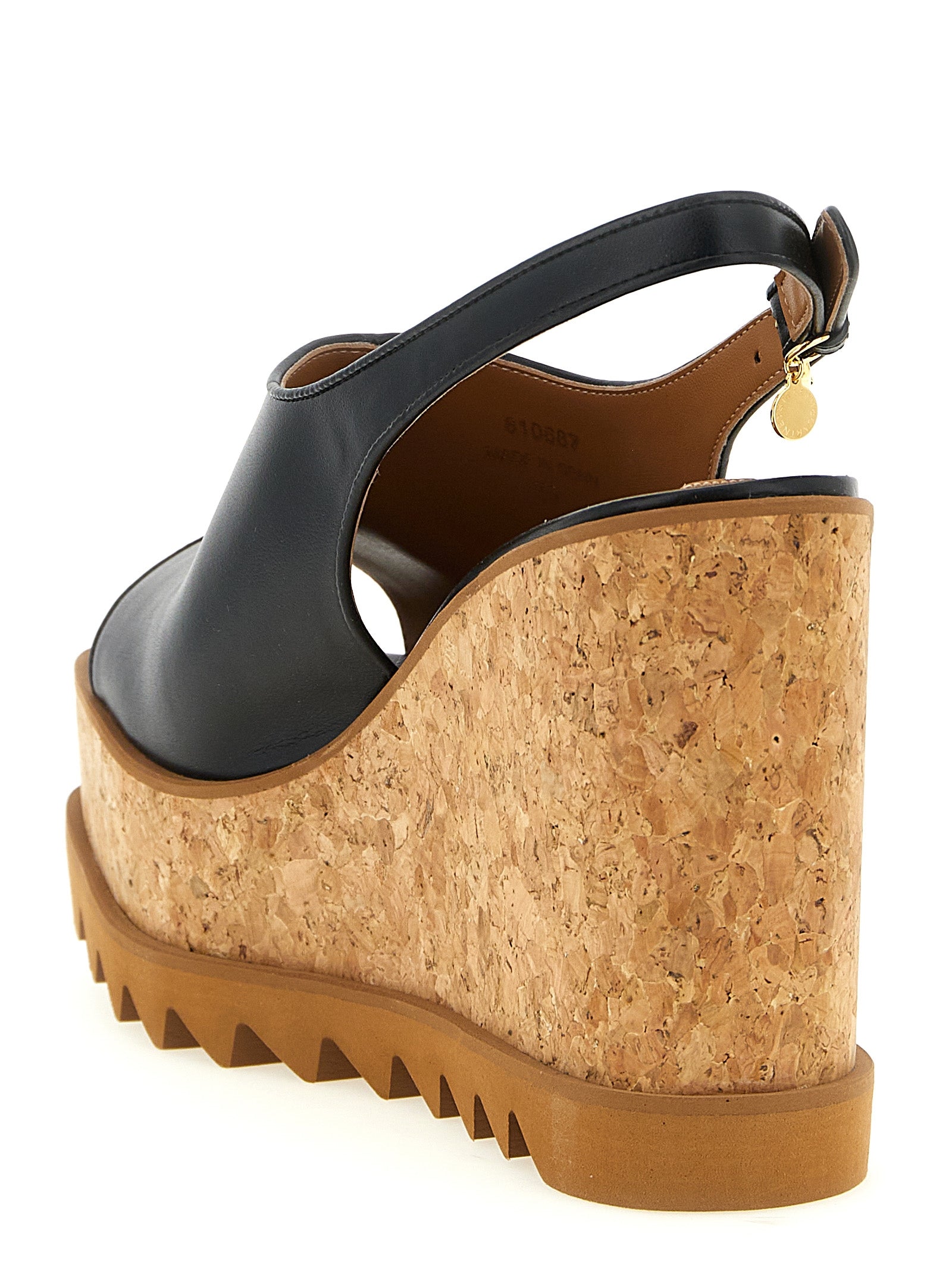 Sneak-Elyse Organic Polyurethane Slingback Wedge Sandals
