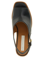 Sneak-Elyse Organic Polyurethane Slingback Wedge Sandals