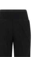 Black Silk Bias Flared Trousers