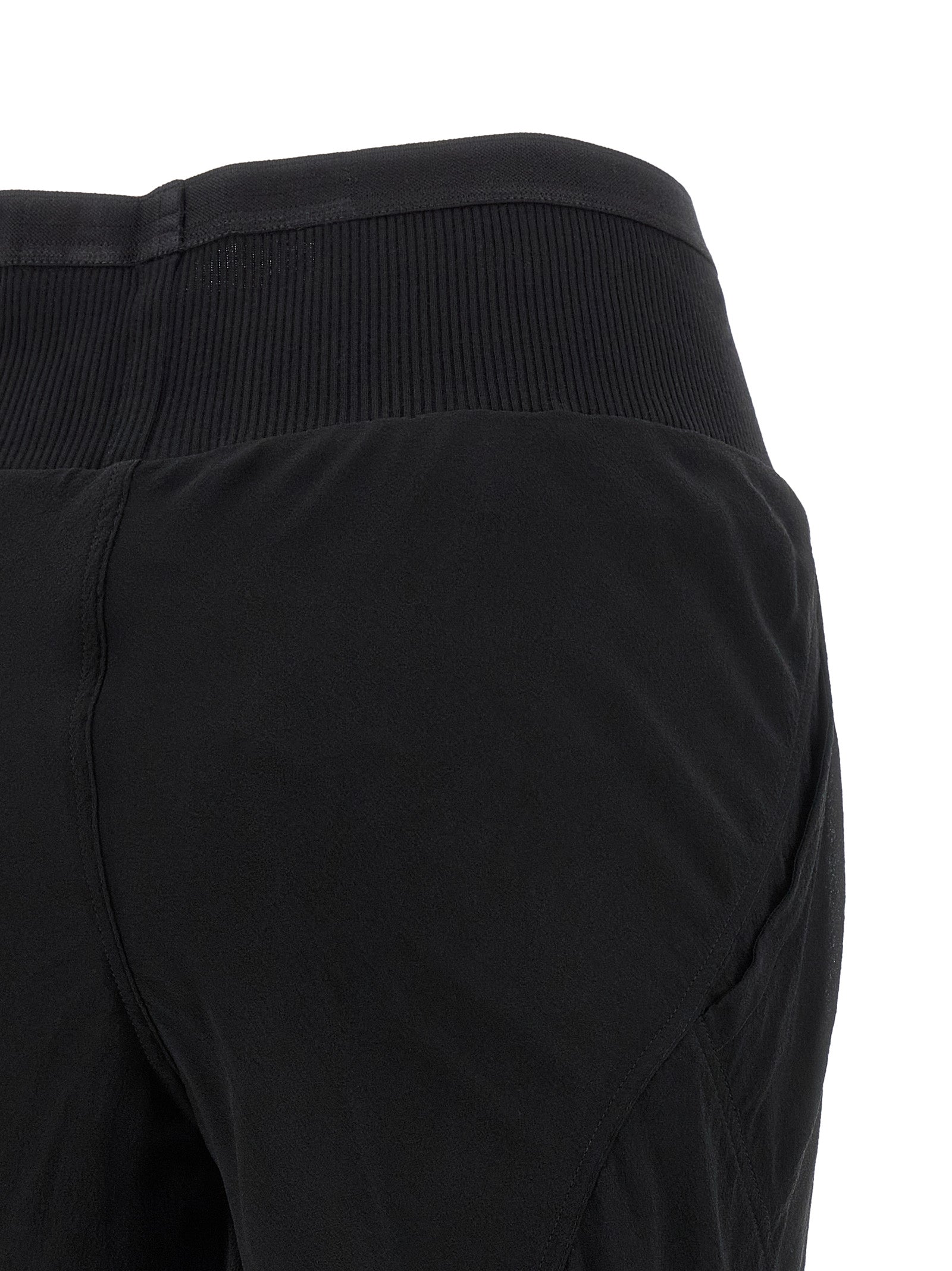 Black Silk Bias Flared Trousers