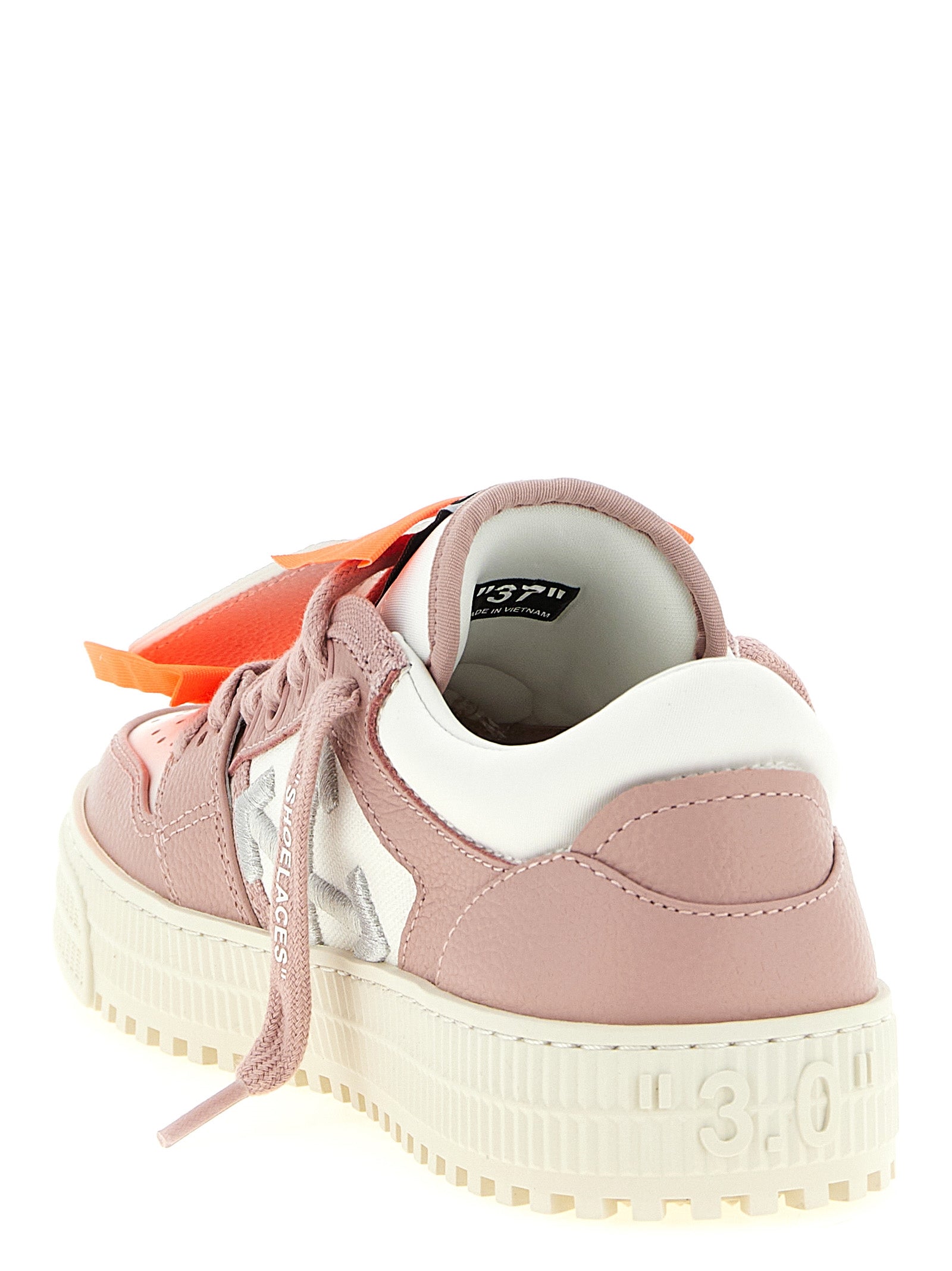 3.0 Off Court Low Top Sneakers With Hammered Leather, Smooth Leather, Canvas, And Nylon