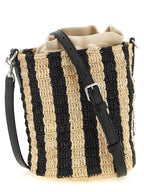 Small Raffia Bucket Shoulder Bag