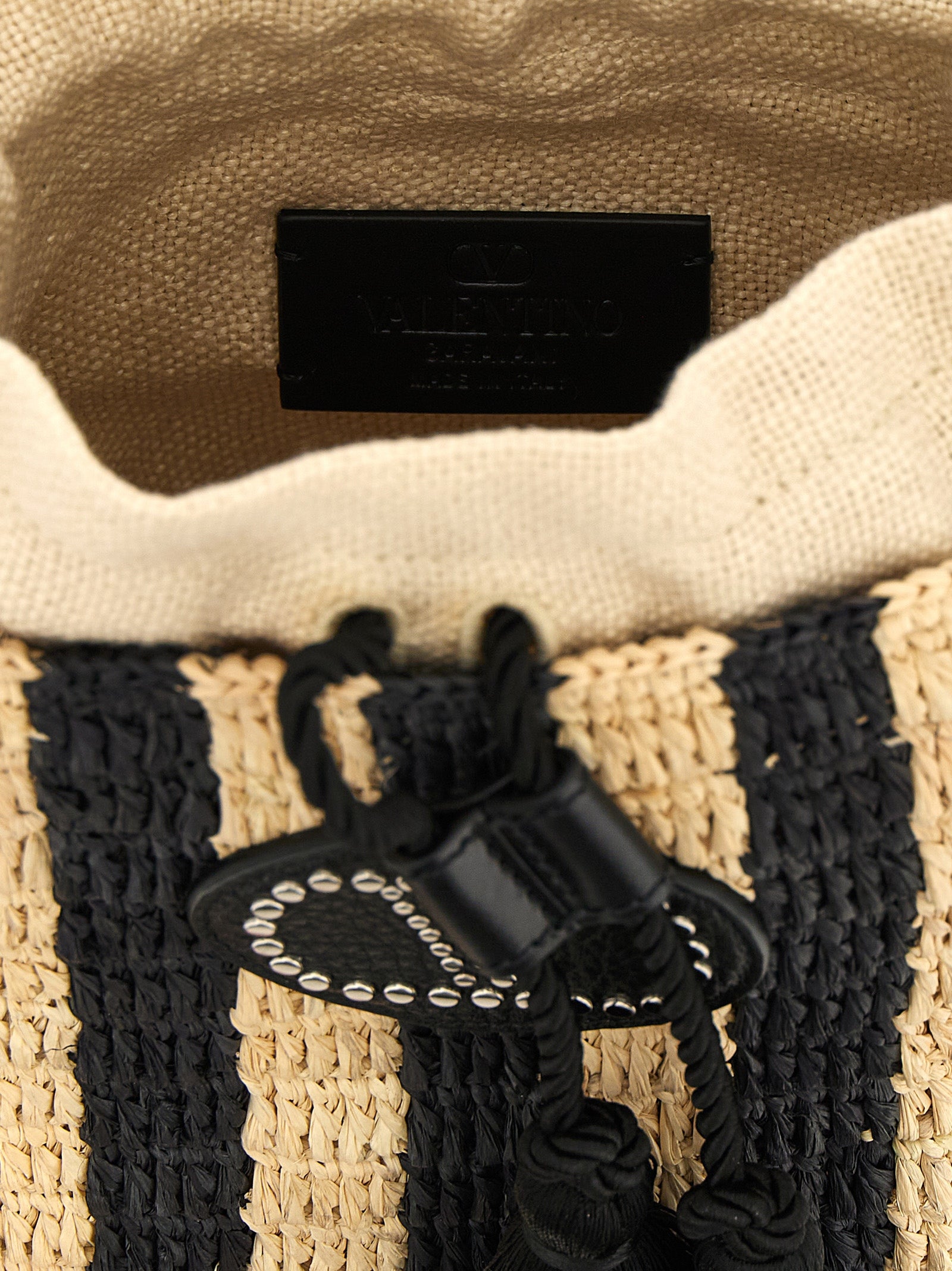 Small Raffia Bucket Shoulder Bag