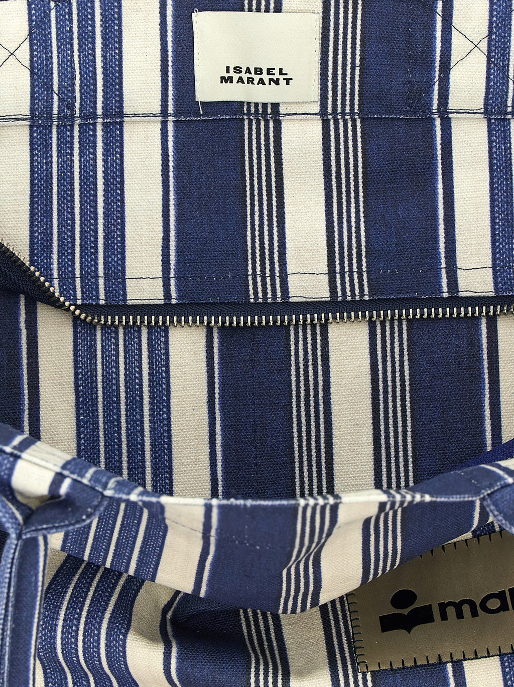 Blue Cotton Yenky Zipped Tote Bag