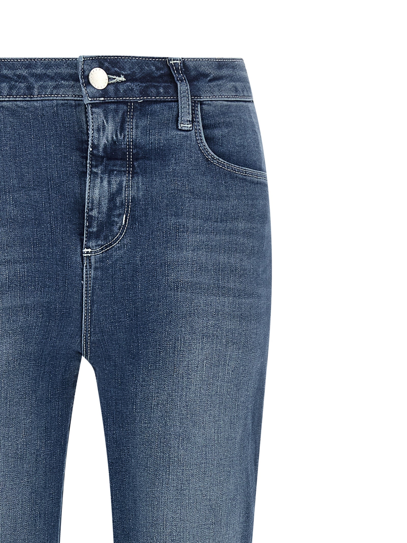 Selma Stone-Washed Denim Flared Jeans