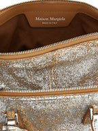 Silver Mini Handbag in Sheepskin Leather