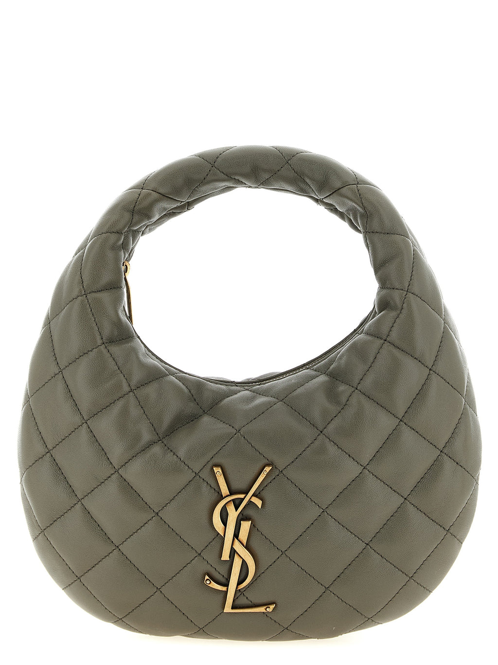 Gray Lamb Leather Baby Icarino Handbag