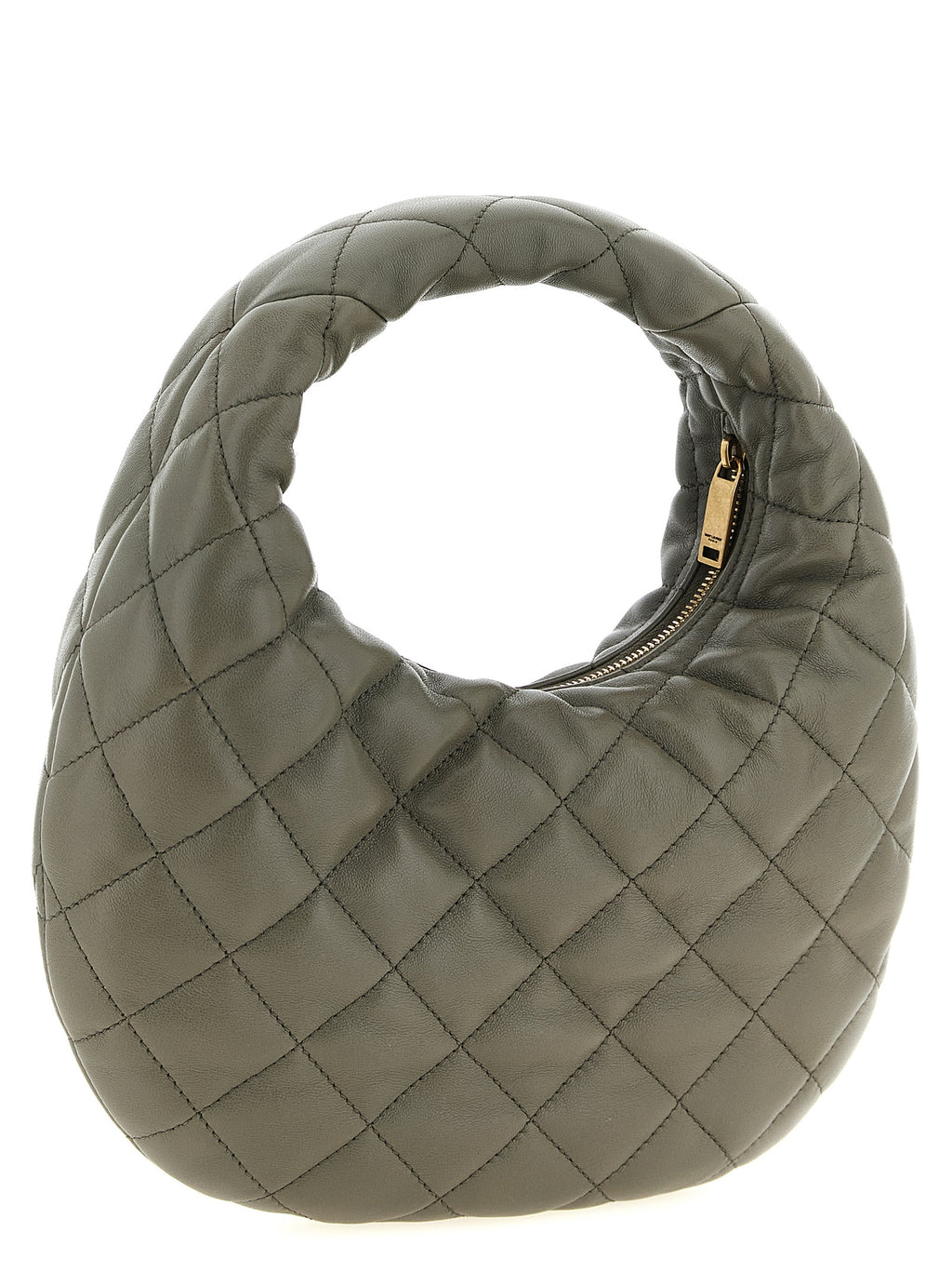 Gray Lamb Leather Baby Icarino Handbag